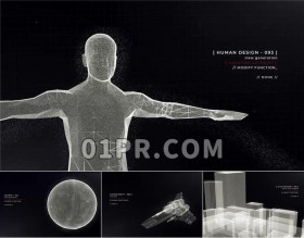 Pr模板片头 39秒3D三维空间粒子高科技科幻 Pr片头模版素材